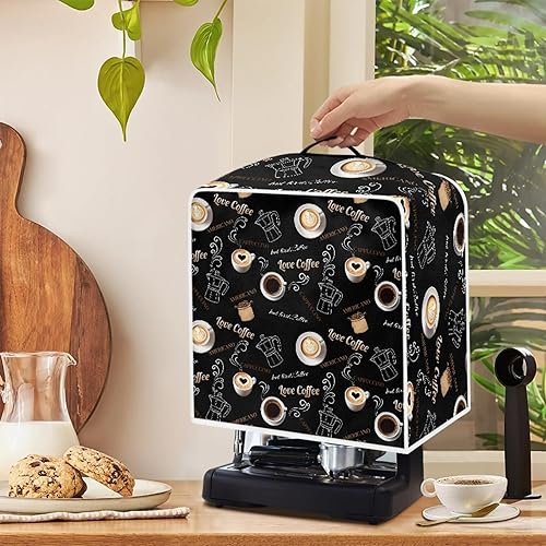 Miniatura 4 de Kathyboom Fundas para cafeteras con mango superior, resistente al polvo, antimanchas, protector de mezclador, fundas suaves para electrodomésticos