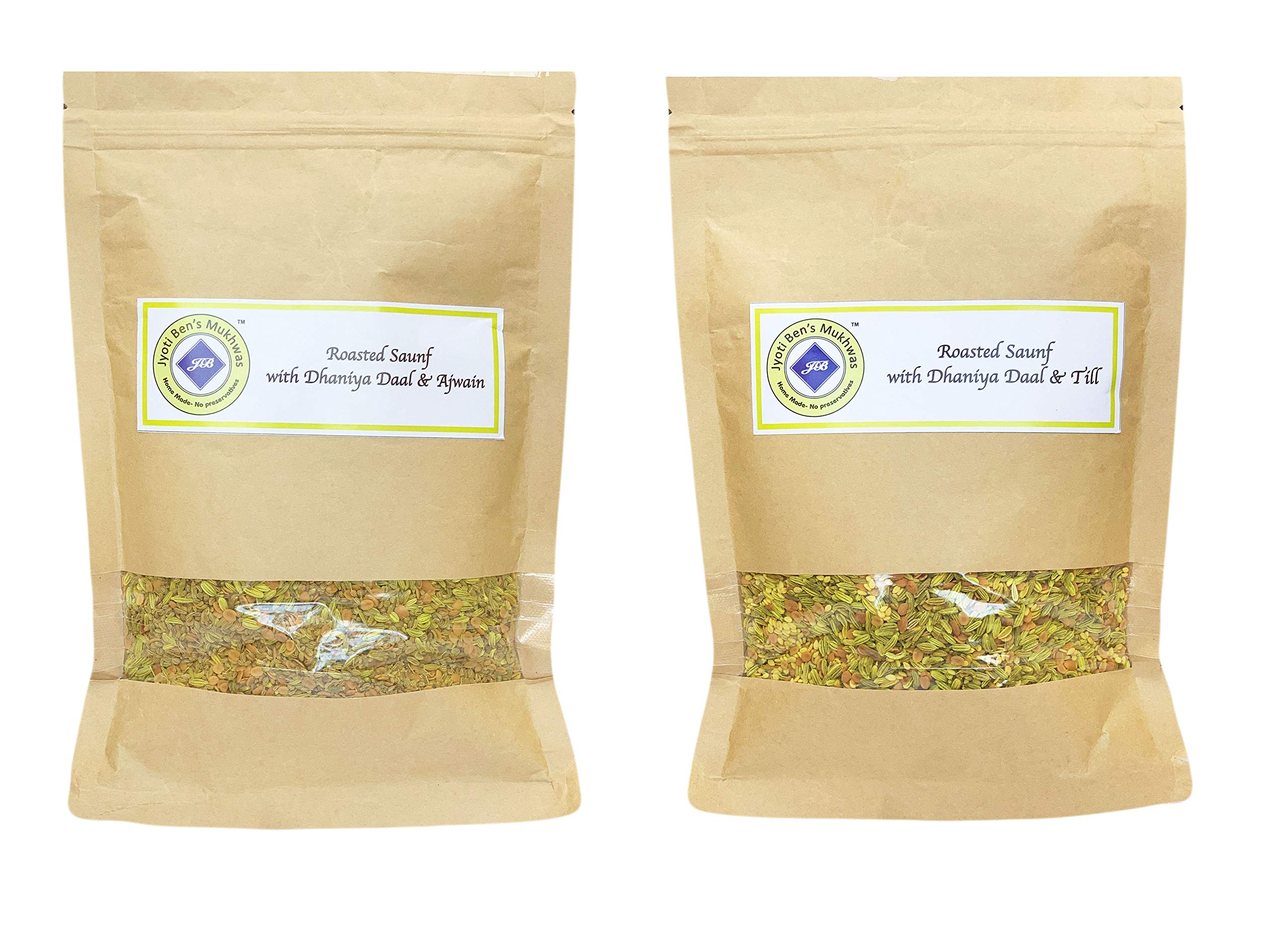 Jyoti Bens Mukhwas-Combo Of Roasted Saunf With Dhaniya Daal-Ajwain & Roasted Saunf With Dhaniya Daal-Till,250 Grams (B08FZFY943) Amazon Price History, Amazon Price Tracker