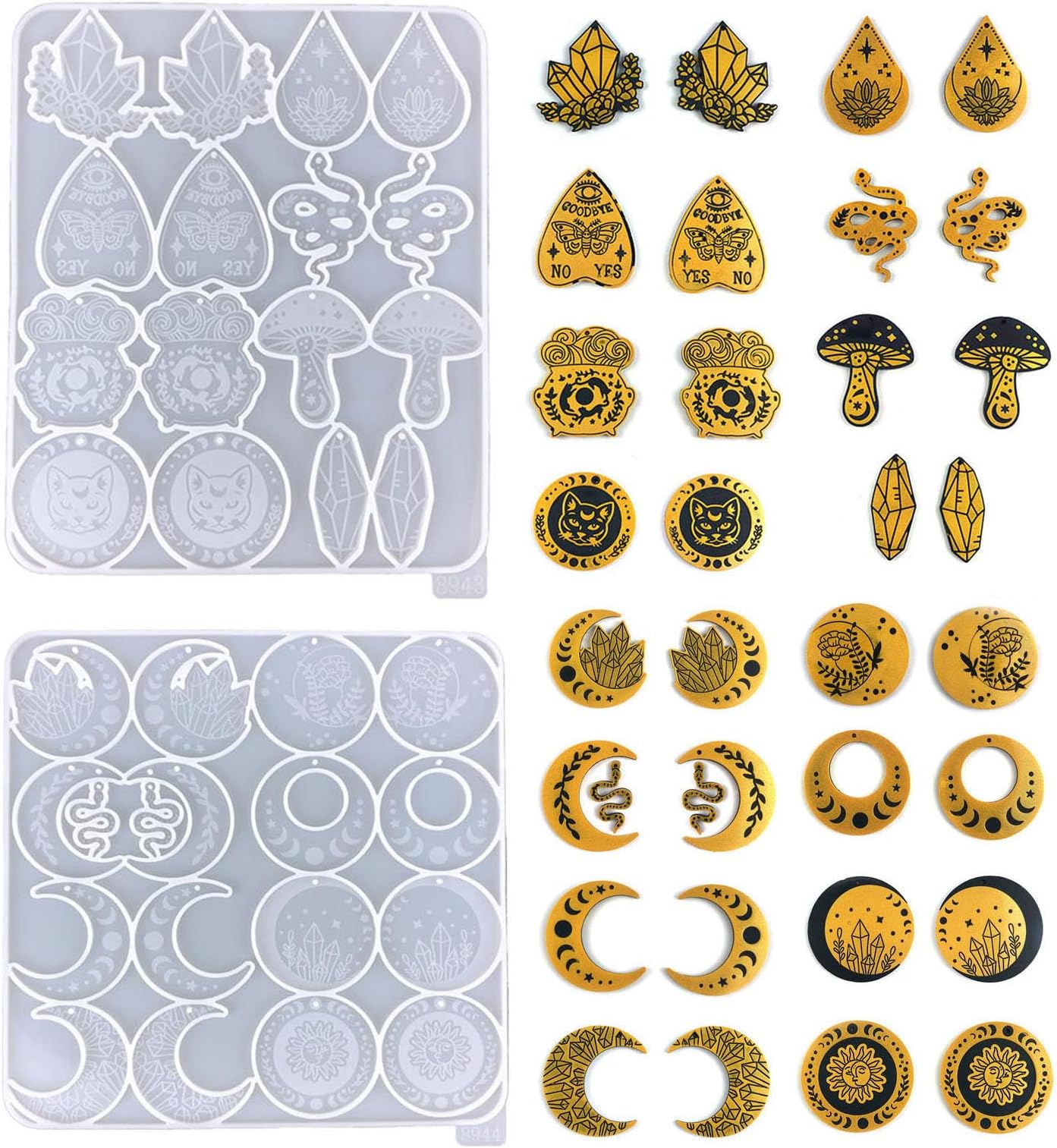 Greenman Greenwoman Sculpture Plaque Silicone Molds Fondant