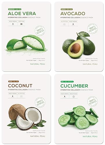 Miniatura 2 de [8 paquetes variados] Mascarilla facial hidratante de esencia de colágeno (0.99 onzas)