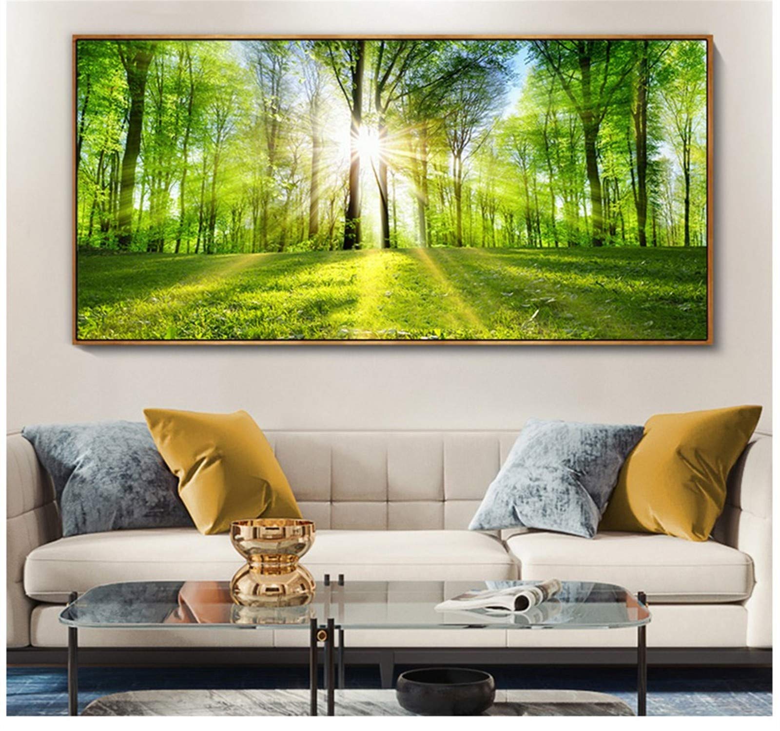 Diamant image forêt kit complet grand format pour décorer un salon chaleureux et moderne