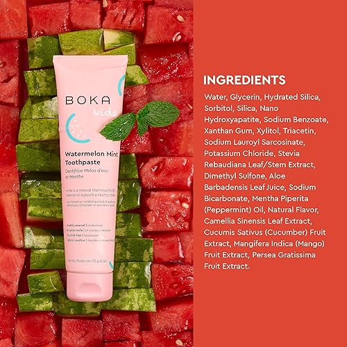 Miniatura 67 de Boka Pasta de dientes sin flúor Nano Hydroxiapatite Pasta de dientes - Sabor a crema de naranja, 4 onzas, 1 paquete fabricado en EE. UU