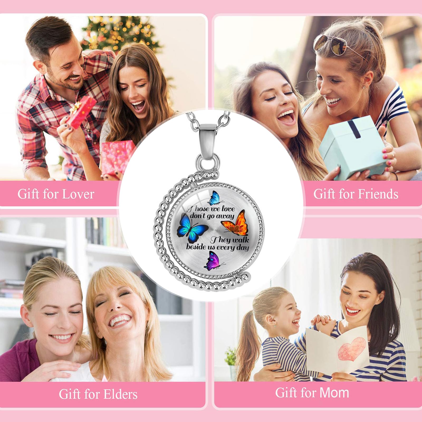 Collana Infinito Con Farfalla In Argento Sterling 925 – Ciondolo Regolabile, Gioiello Per Mamma E Fidanzata, Con Scatola Regalo - 4