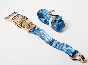 Ratchet Tie-Down Straps w J Hook 1.5x15 4000 lbs Capacity Heavy Duty Hold Motorcycle Kayak Cargo Tarp Tow Mud Snow RV Trailer 1.5" 15ft by Alfa Wheels 1 PK, Blue
