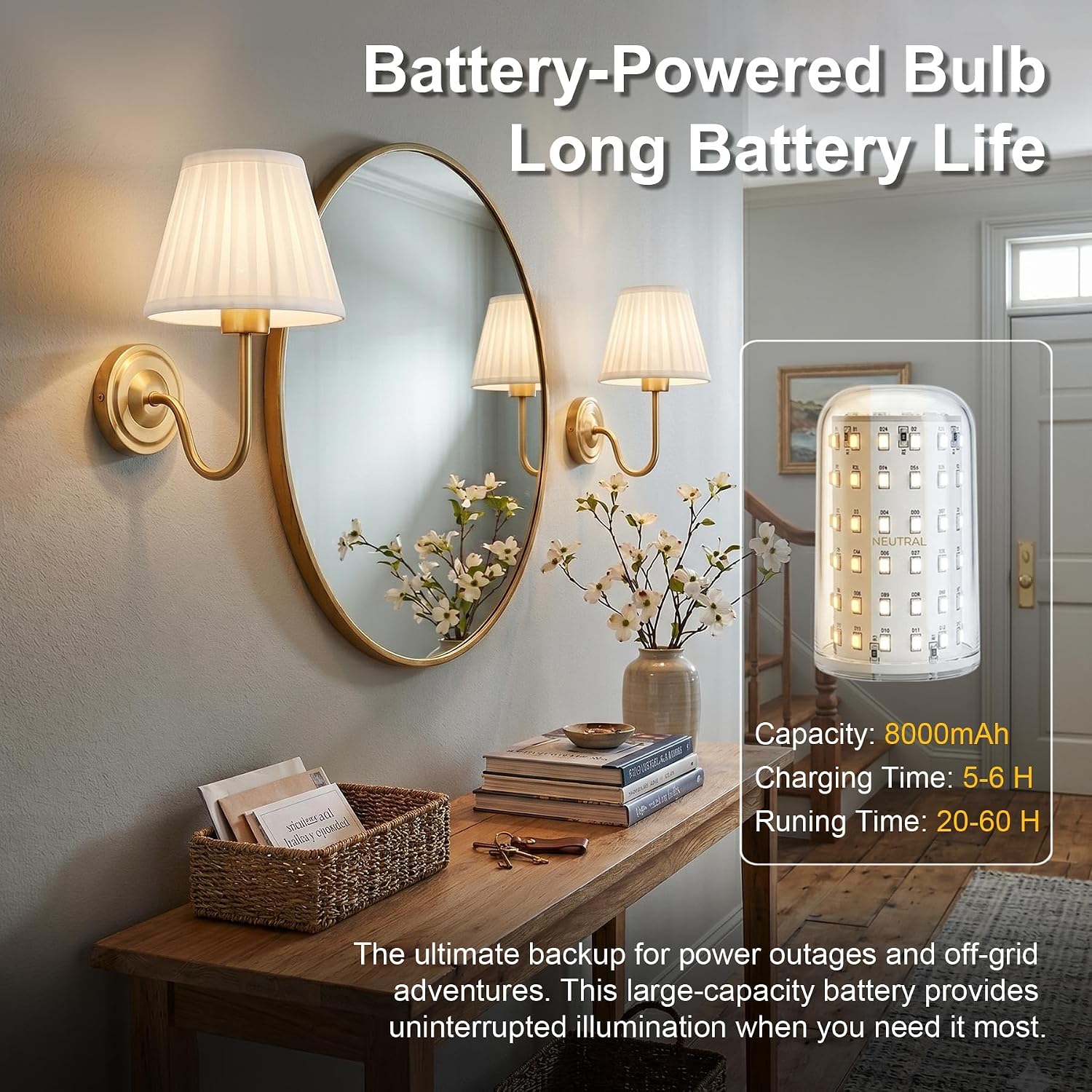 Wireless Wall Sconce Set of 2, Gold Battery Operated Wall Lights with 3 CCT Color Temperature & Dimmable Magnetic Bulb and Remote, Rechargeable Wall Decor Lamp for Bedroom Living Room Hallway