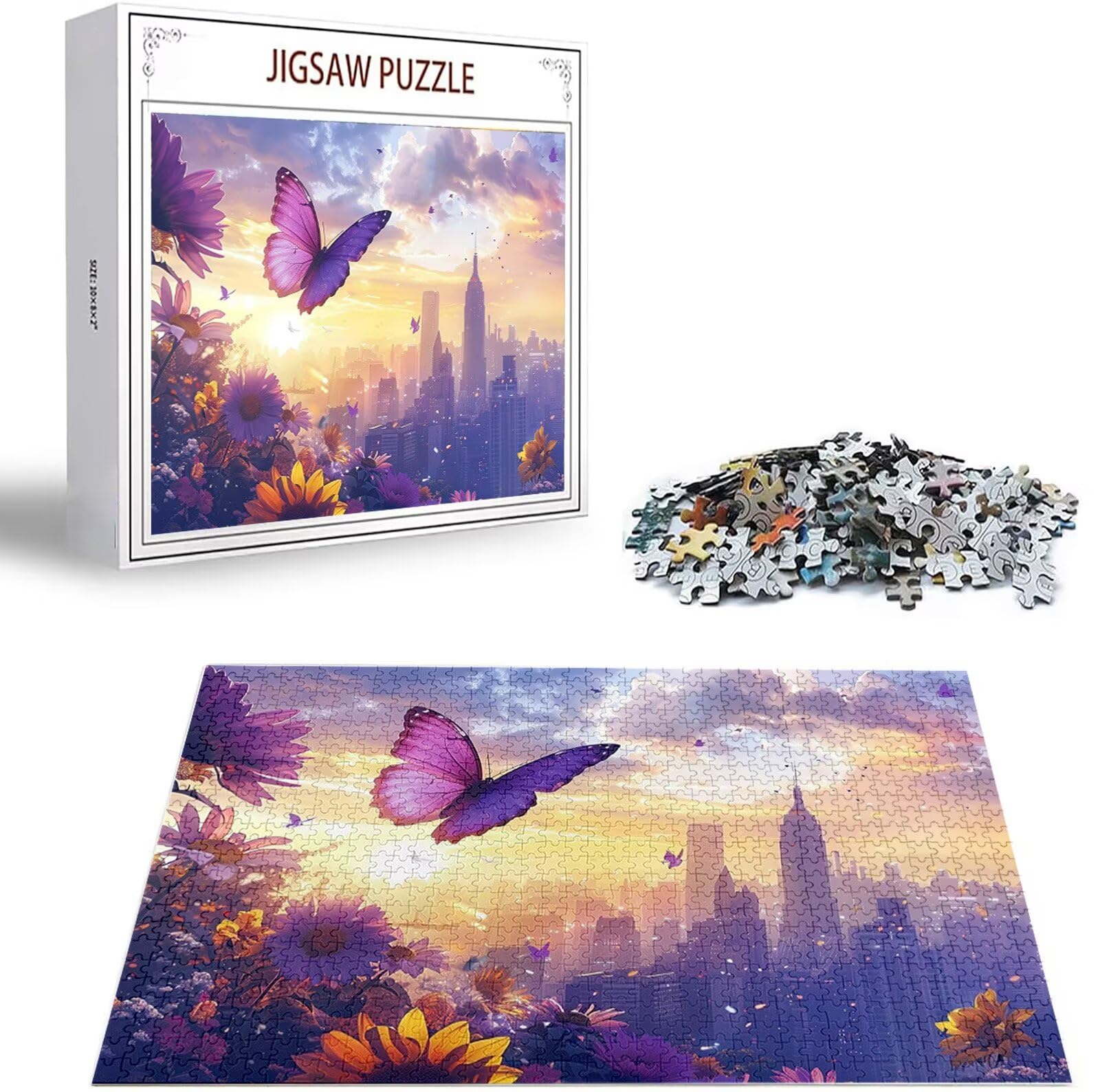 Puzzle 4000 Pezzi per Adulti e Ragazzi, 3 4 5 Anni Puzzle Farfalla 6 7 8 Anni Giochi Educativi Sostenibili Con Per Adulti Da Gioco in Legno Di Alta Qualità Jigsaw Girasole per Gioco Familiare B-2761