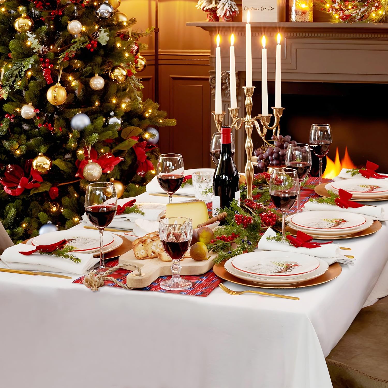 Rollo de mantel de plástico blanco, 54 pulgadas x 300 pies, mantel desechable con caja de corte, material PEVA grueso, impermeable, resistente, ideal para fiestas y eventos