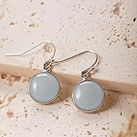 Vista 15 de 14K Gold Earrings for Women Handmade Green Jade Jewelry Green Stone Earrings for Women Dangle Birthstone Earrings Gift for Anniversary Graduation