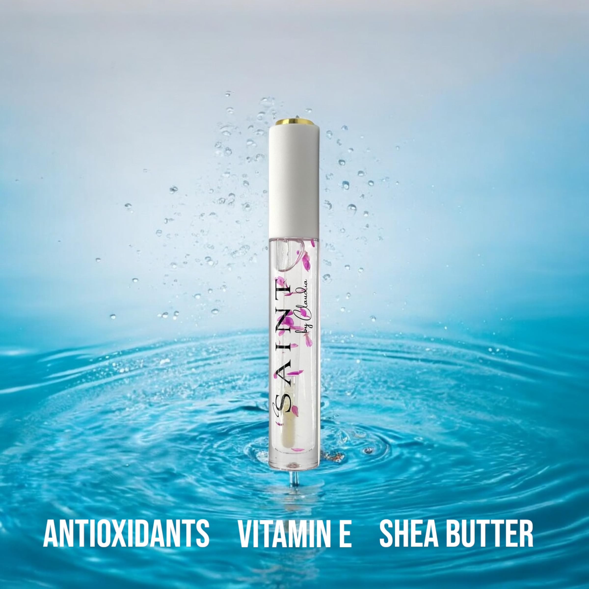 Saint by Claudia Birthday Cake Flavor Lip Oil - Nourishing And A High Shine Finish, Infused With Shea Butter, Antioxidants and Vitamin E, Vegan & Cruelty-Free