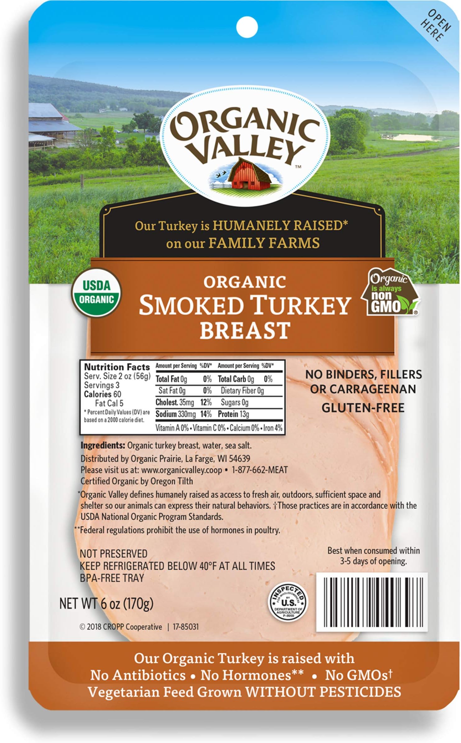 Organic Valley Organic Smoked Turkey Breast Slices