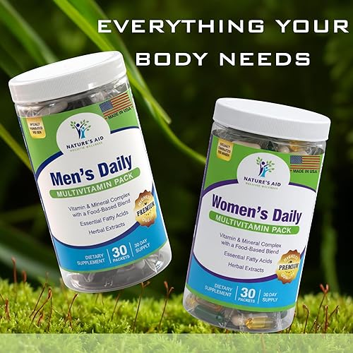 Miniatura 6 de Nature's Aid Holistic Wellness Multivitaminas diarias 7 para hombres para energía, concentración y rendimiento. Complejo vitamínico y mineral con