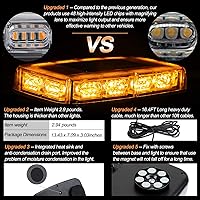 Vista 2 de ASPL [Actualizado 5] 48 luces LED estroboscópicas para techo, alta visibilidad, advertencia de seguridad de emergencia, mini barra de luz