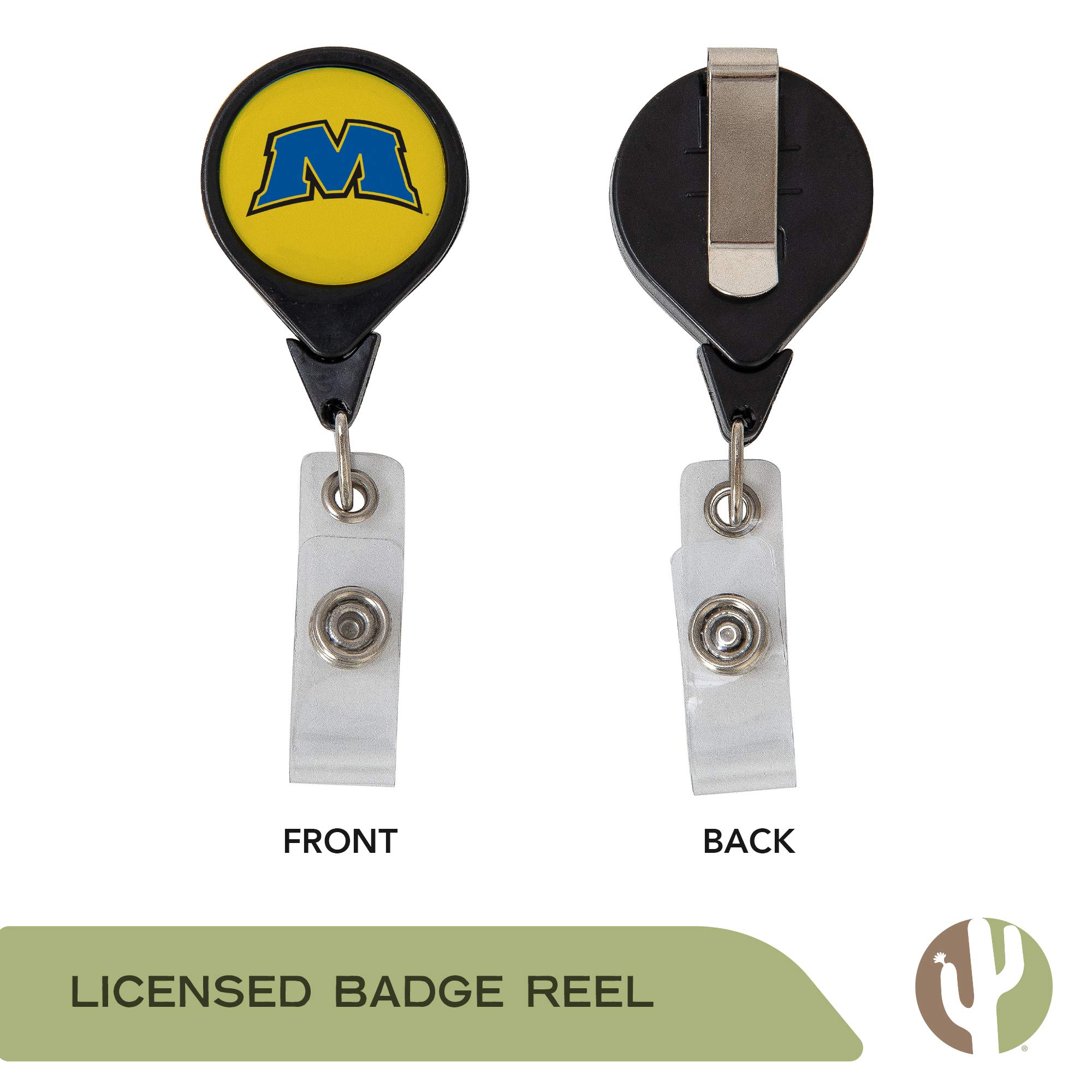 Desert Cactus Morehead State University Retractable Badge Holder MSU Eagles ID Reel with Ticket Clip for Lanyard, Work, School & Office Access