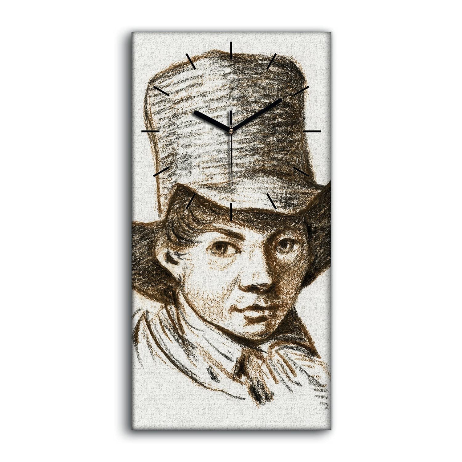 Horloge sur Toile sans Tic Tac au Mécanisme Silencieux Toile Coloray 30x60cm