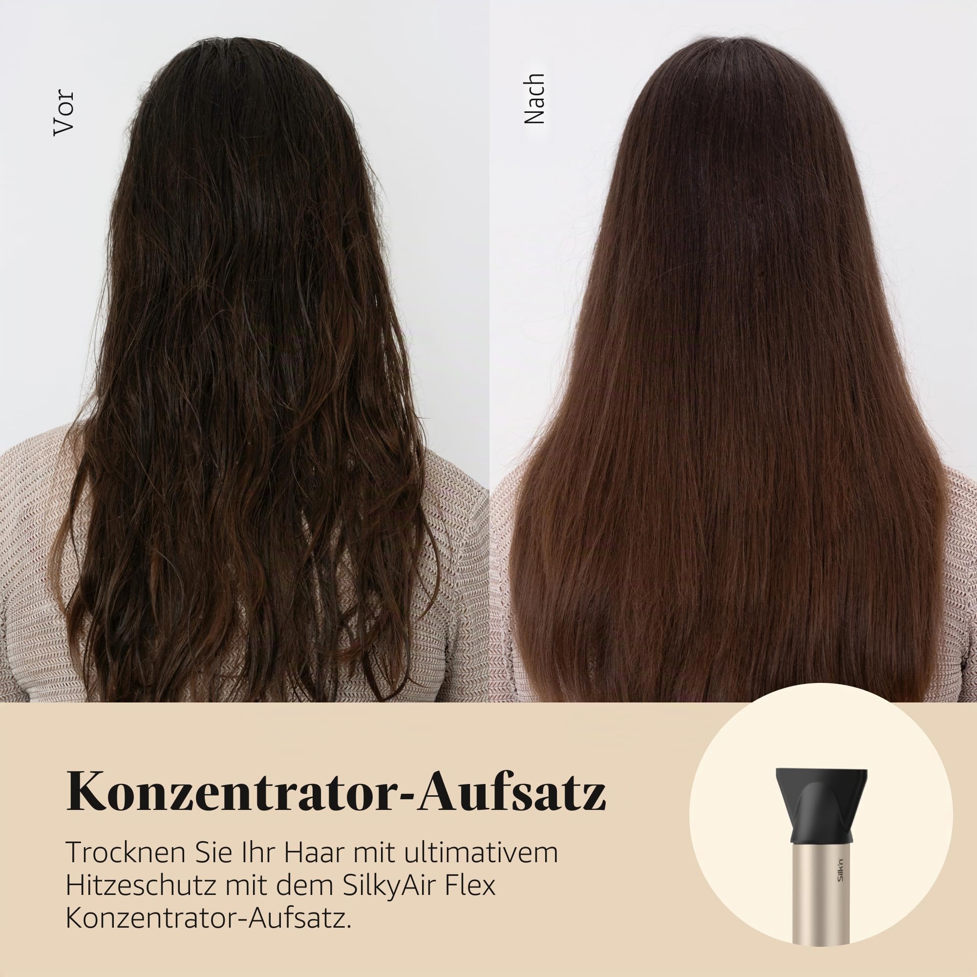Silk'n Air Styler & Haartrockner I SilkyAir Flex I 5-in-1 Auto-Wrap-Lockenaufsatz, Paddle-Bürste, Ovalbürste, Konzentrator, Diffusor, Aufbewahrungskoffer, Keine Hitzeschäden I 1300 W, Schwarz
