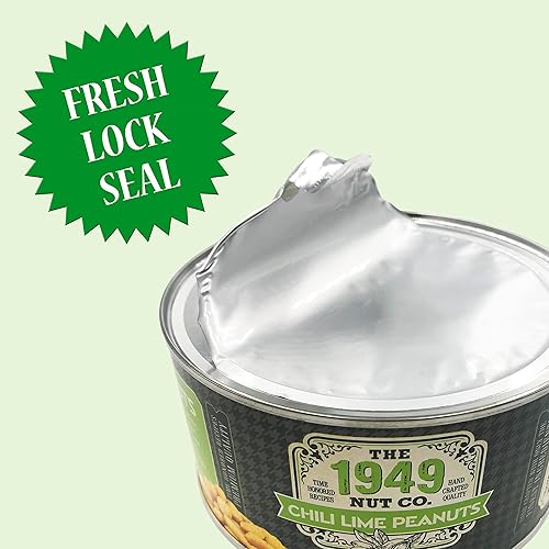 Vista 59 de The 1949 Nut Co. Cacahuetes gourmet salados estilo Virginia Fritos asados al aceite con un crujiente crujiente único extragrande, cocido a mano