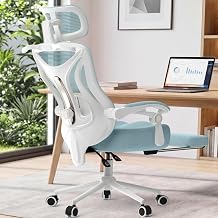 CYKOV Ergonomic Office Chair with Footrest, Reclining Mesh Back, 350 Lbs