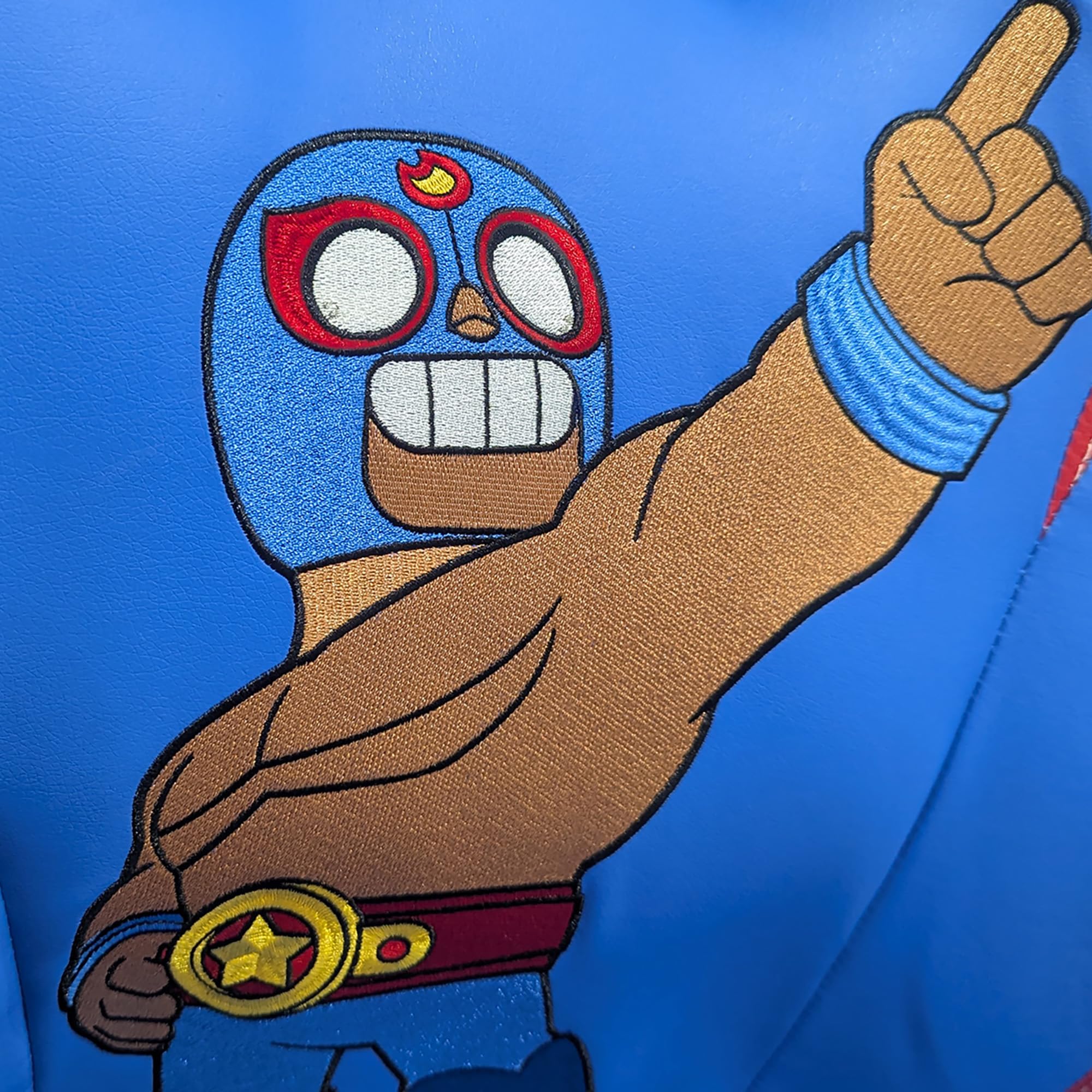 SUBSONIC - Sedia da Gioco Brawl Stars El Primo per Bambini e Ragazzi - Poltrona da Ufficio Ergonomica con Dchiuma ad Alta Densità, Meccanismo Basculante e Comodi Braccioli - Altezza Regolabile - Blu