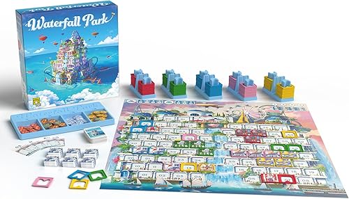 Miniatura 3 de Juego de mesa Waterfall Park construye el mejor parque de atracciones! Juego de estrategia, divertido juego familiar para niños y adultos, a partir