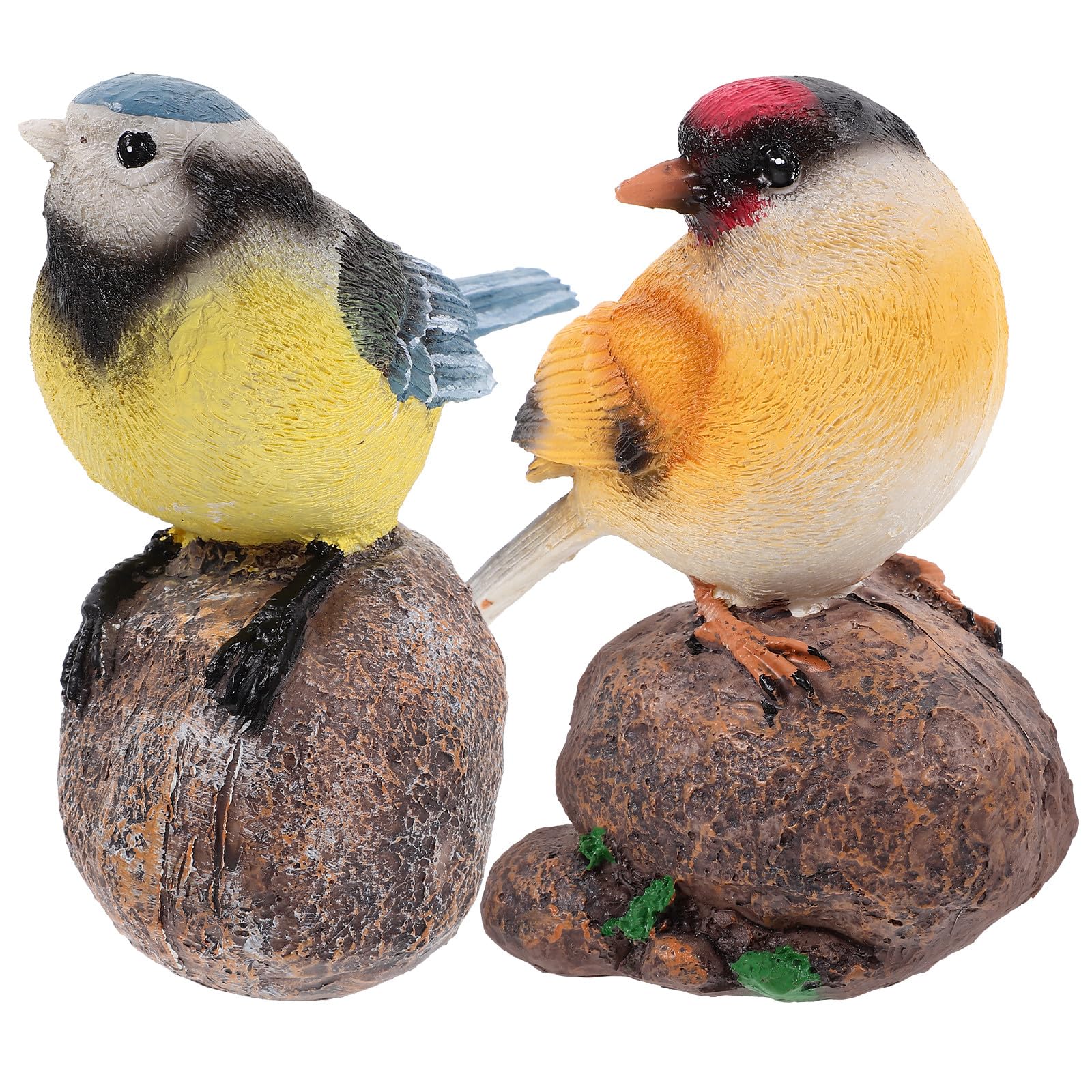 Figurines oiseaux en résine pour décoration miniature de micro paysage et succulentes