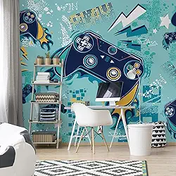 Papel de Parede Gamer Painel Video Game Controles cobre 9m²