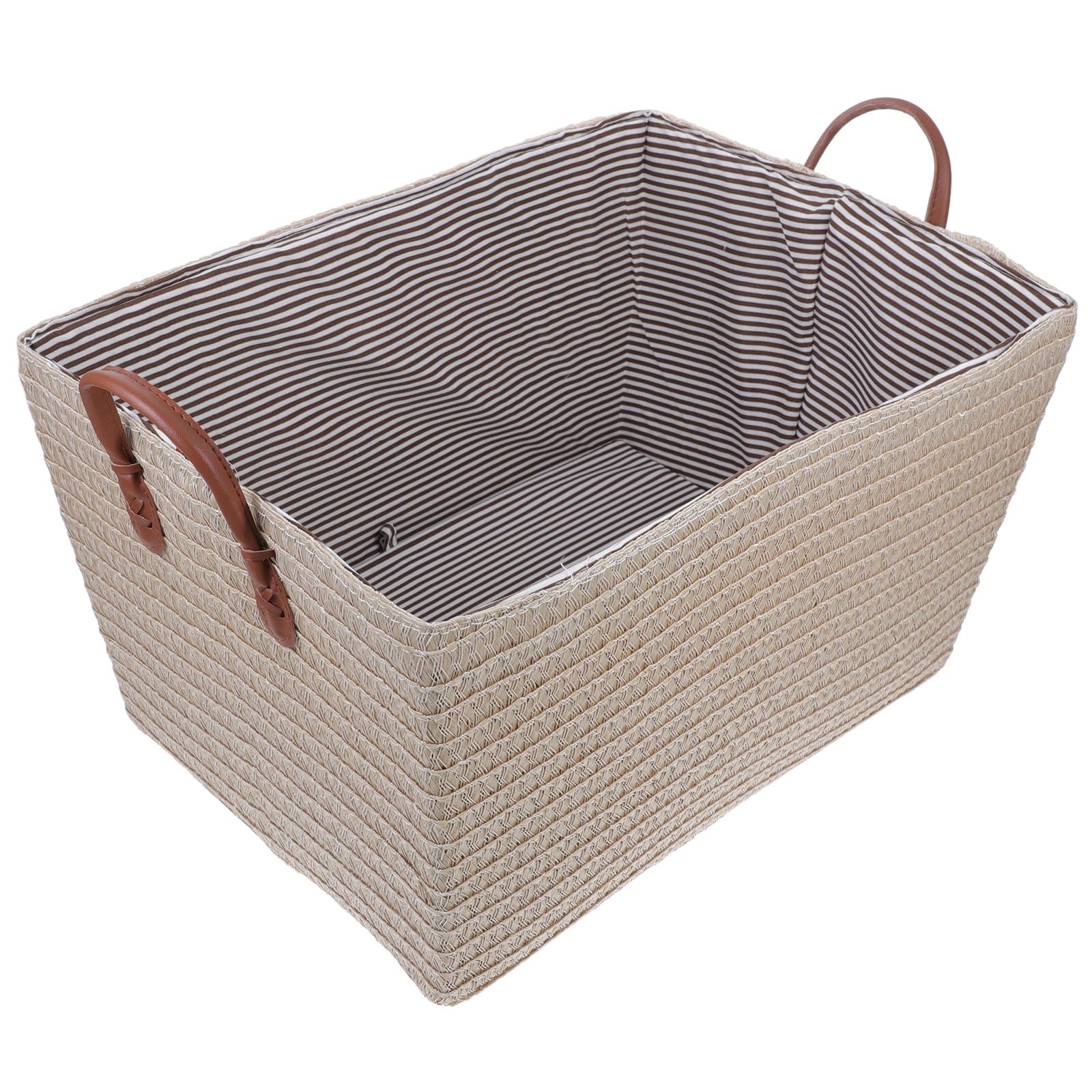 Panier de rangement pliable grande capacité avec poignées de transport