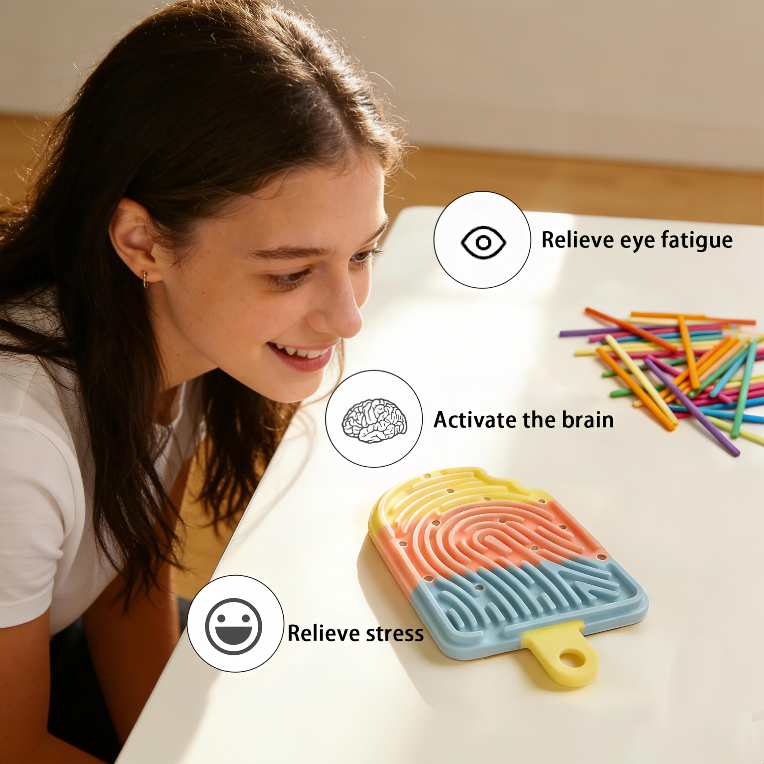 2 Pcs Sensory Board Set, sensory fidget toys with 24 15 Cm Strips - Image 4
