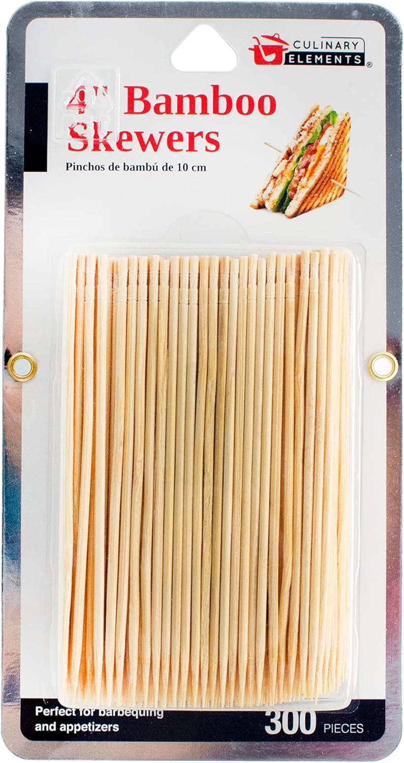 Culinary Elements, Skewers Bamboo 4 Inch, 300 Count