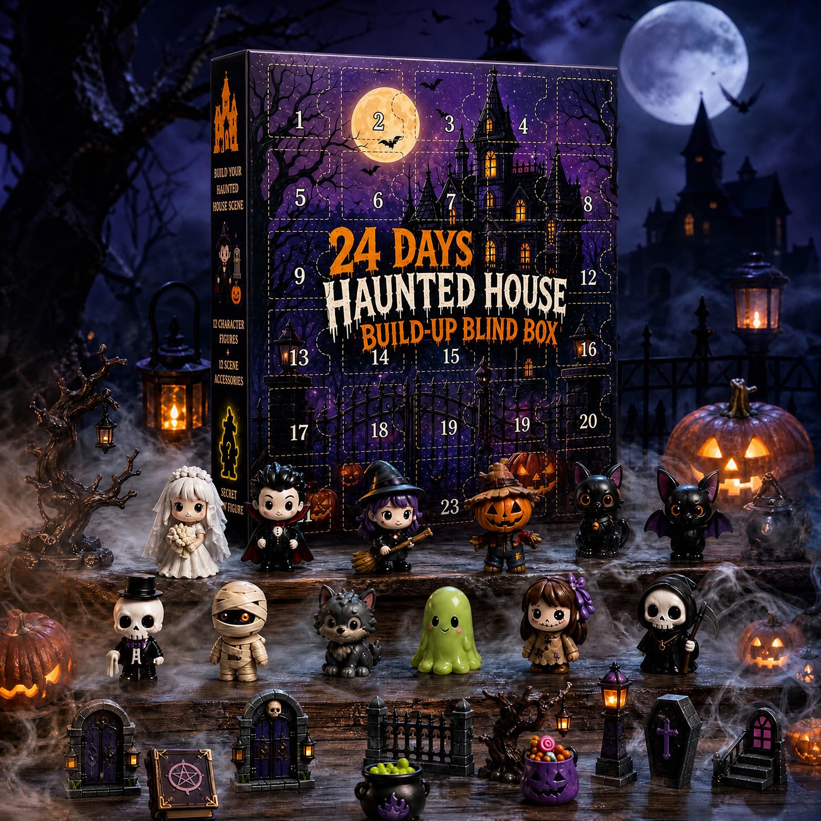 Halloween Advent Calendar 2026, 24 Day Haunted House Countdown Calendar