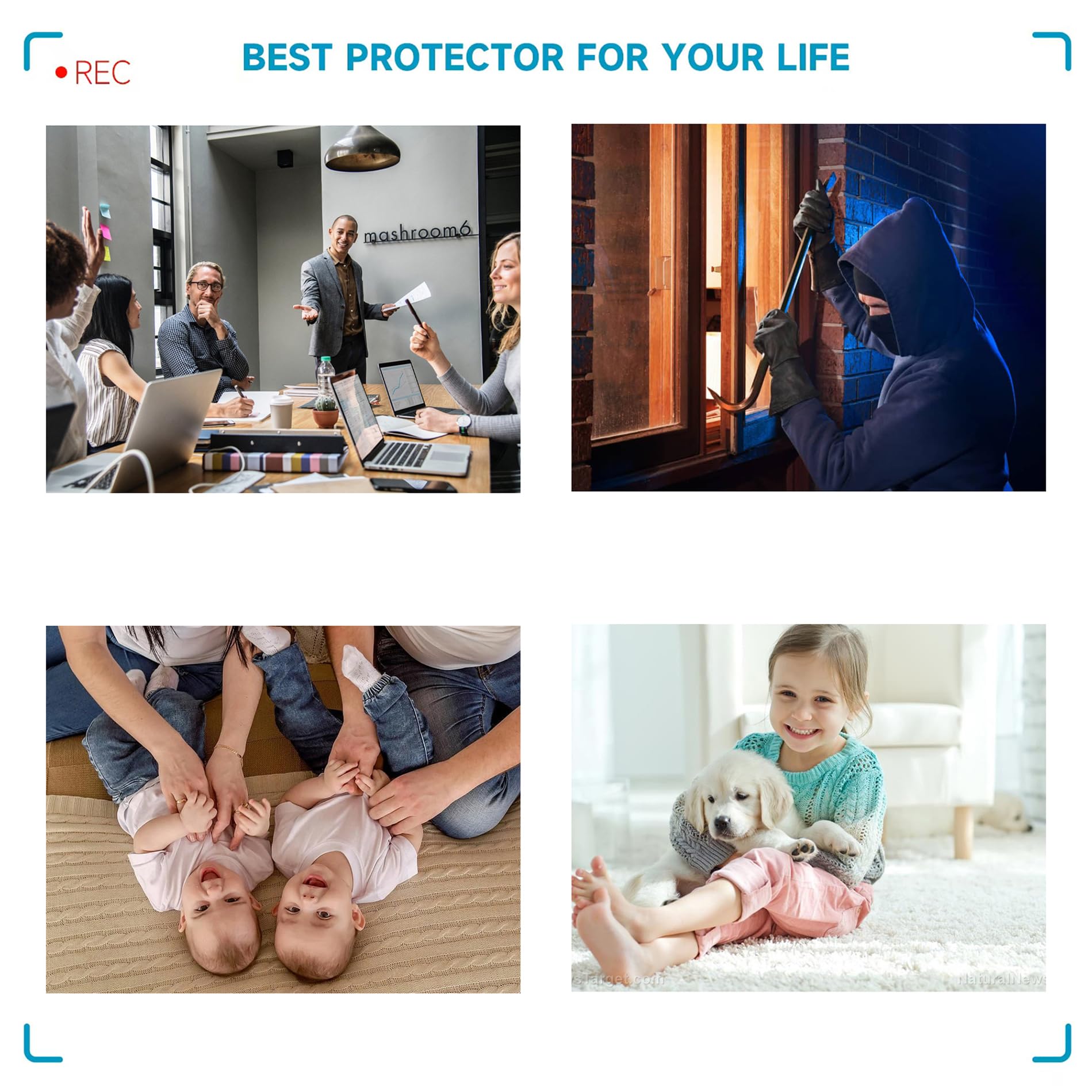 Wireless Security Camera ，Indoor Camera Smoke Dome Surveillance System with Night Vision,Motion Detection, for Home Business, Baby Monitor - 3