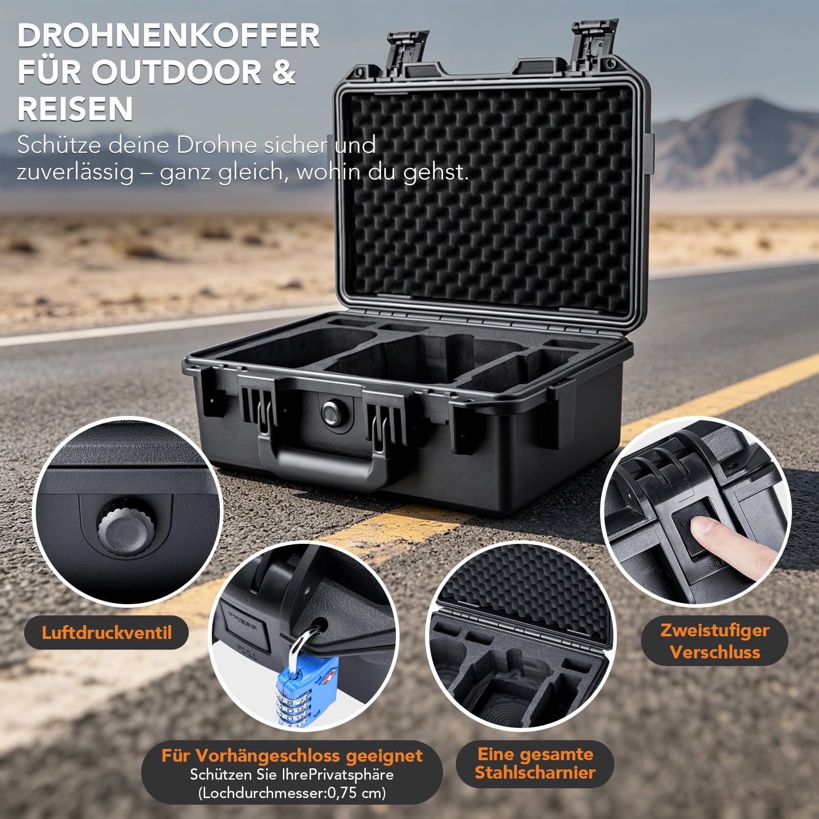 Lykus Titan MM510 Wasserdichter Koffer für DJI Mini 5 Pro, RC2/RC-N3