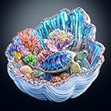 Jigfoxy Wooden Puzzle for Adults, Underwater World Jigsaw Puzzles for Adult, Unique Animal Shape Wood Cut Puzzles, Christmas Thanksgiving Gifts for Friends Family (L-13.4 * 12.7in-255pcs)