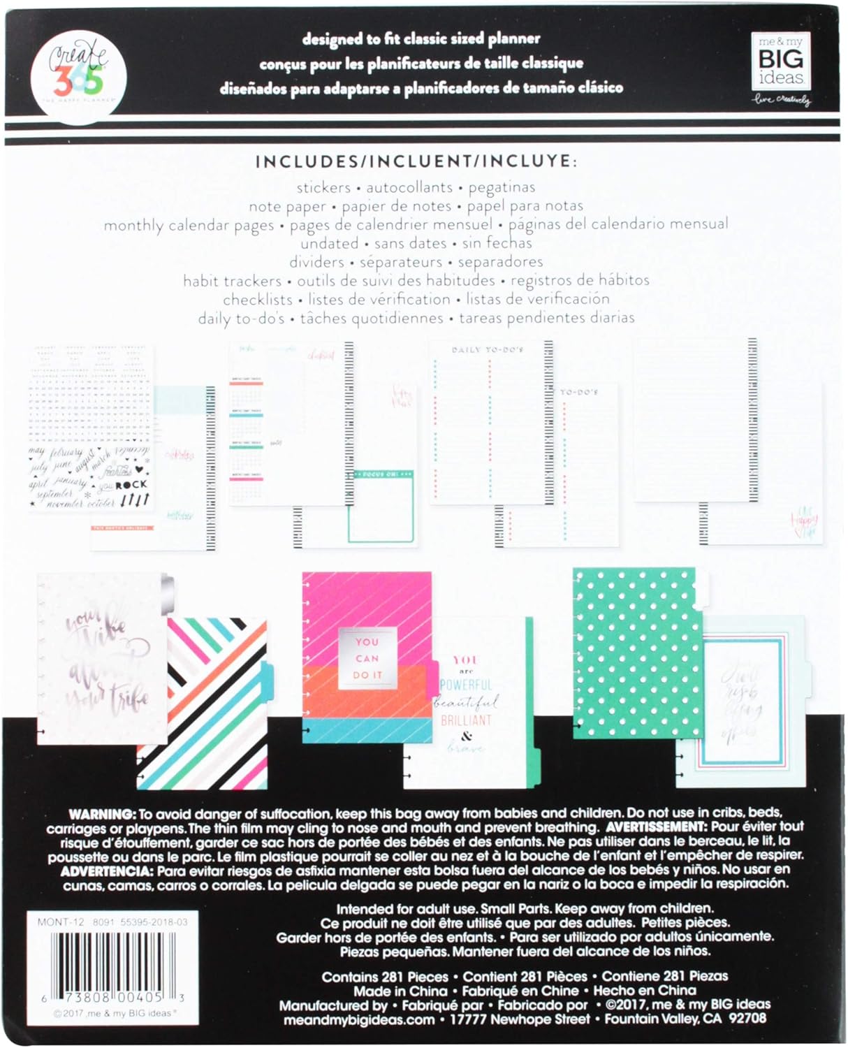 2019 Create 365 Your Vibe 6-Month Undated Medium Planner, Multicolor