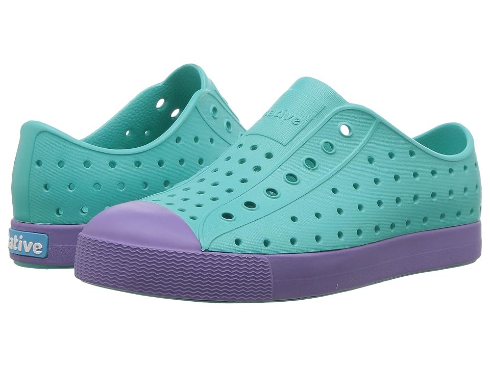 

Native Kids Shoes Jefferson (Little Kid/Big Kid) (Glacier Green/Thistle Purple) Kid's Shoes