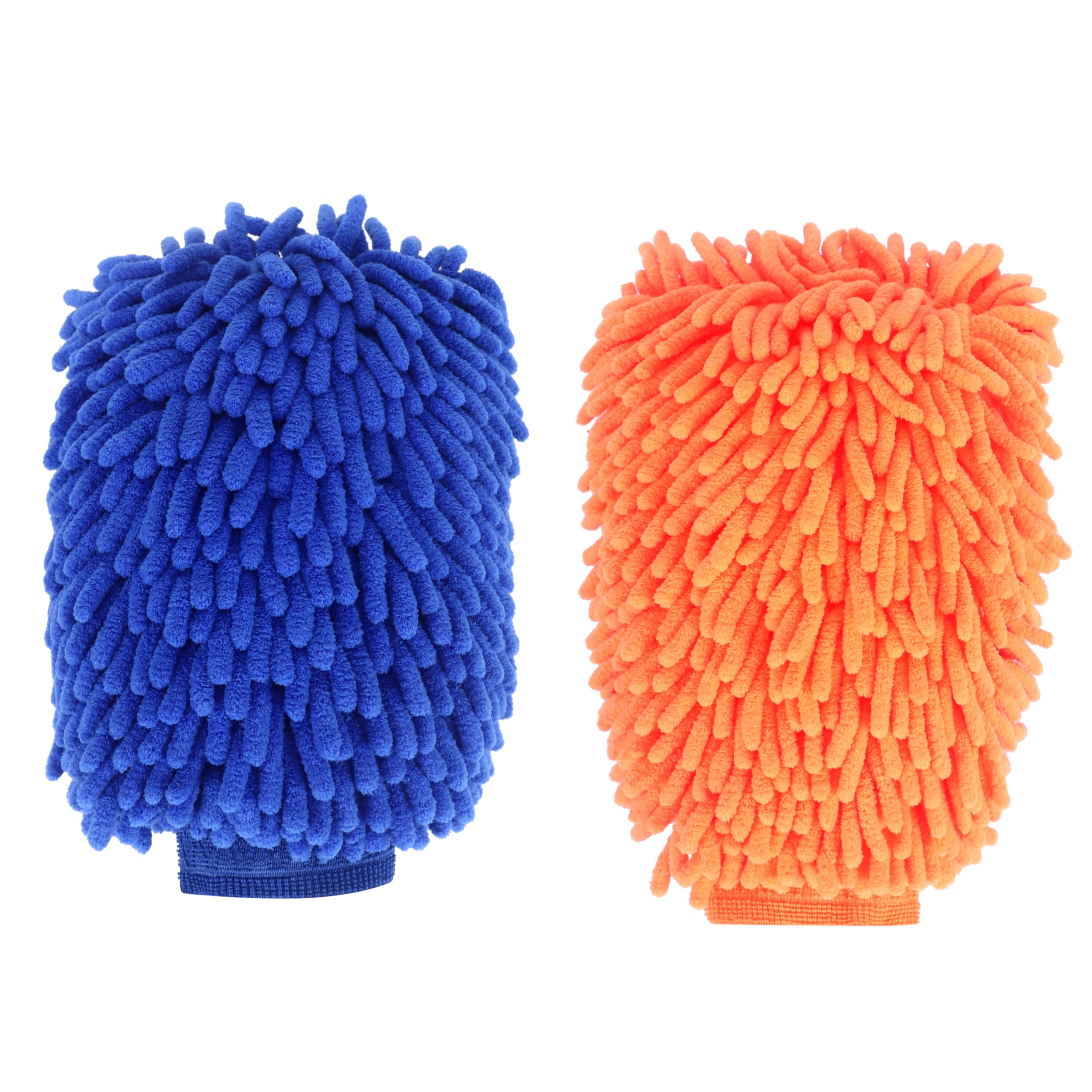 Premium 2000 GSM Double-Sided Microfiber Mitt & Single-Side Chenille Car Wash Glove – Heavy Foam, Lint-Free (Set of 2)-image-35