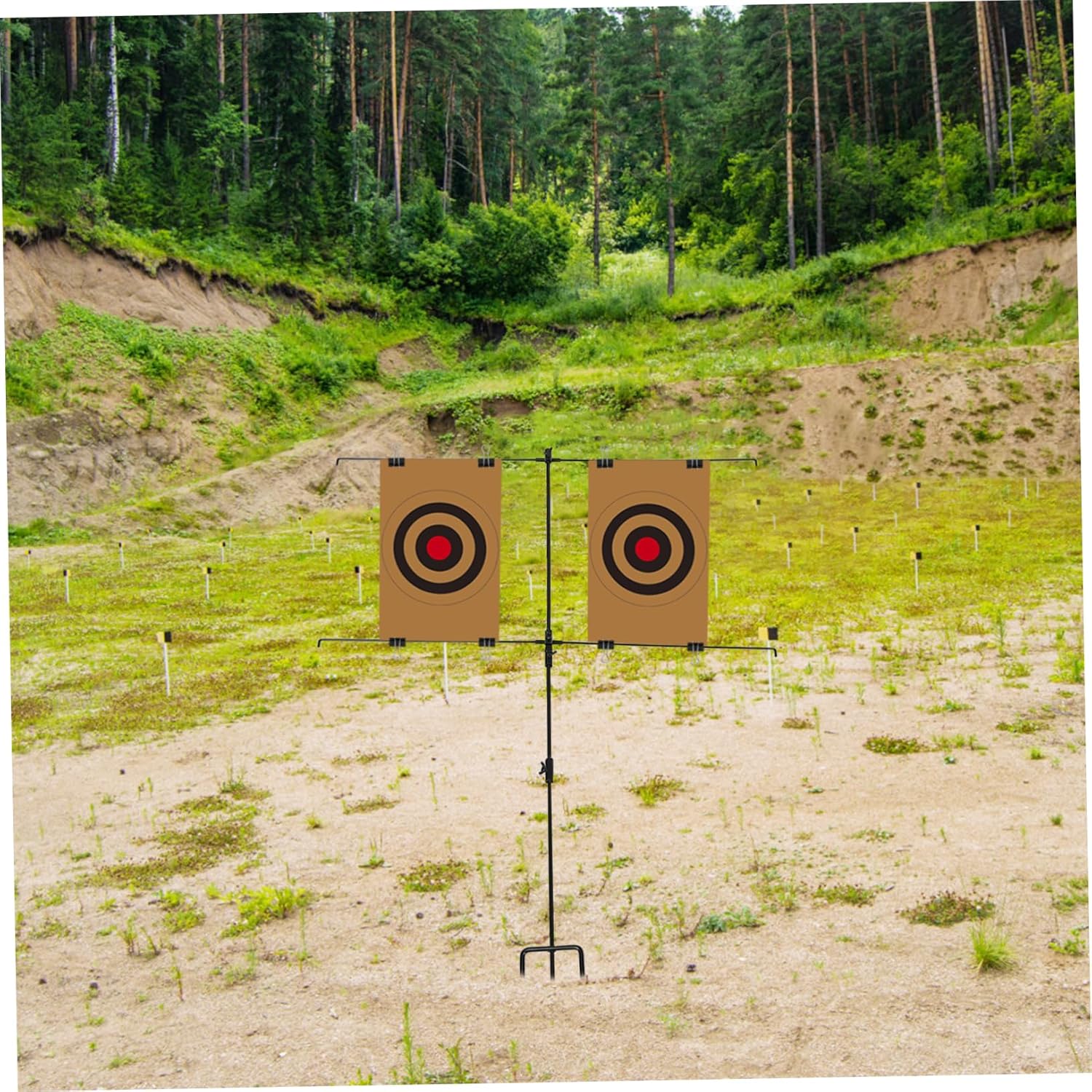 Adjustable Metal Stand Holder for Paper Design for Ranges Backyard Practice Quick Setup Fit for Enhanced Accuracy