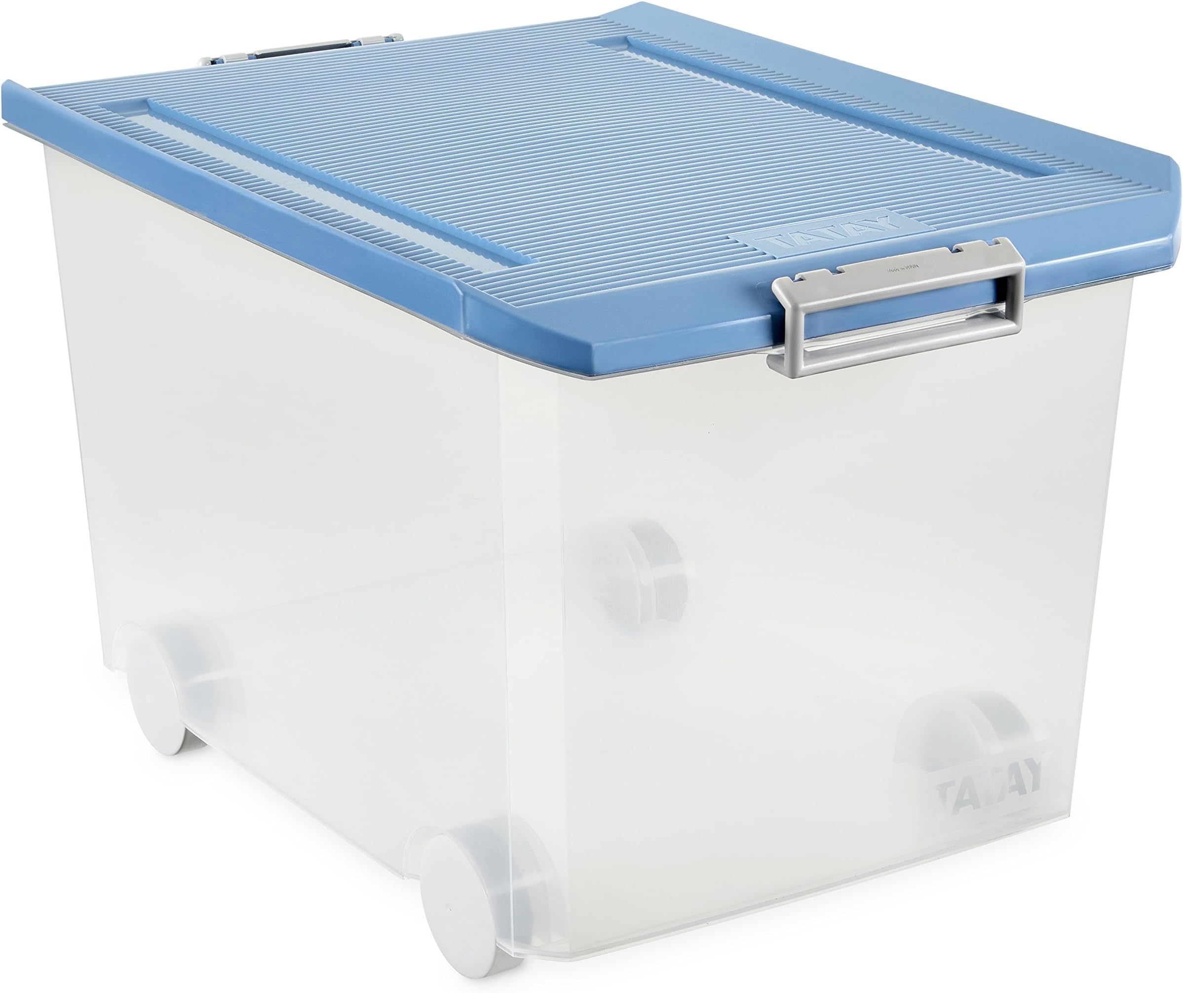 EDA - Baúl para pellets Jura Montania XL con ruedas 70 L - para 45 kg de Pellets - Negro, 010482