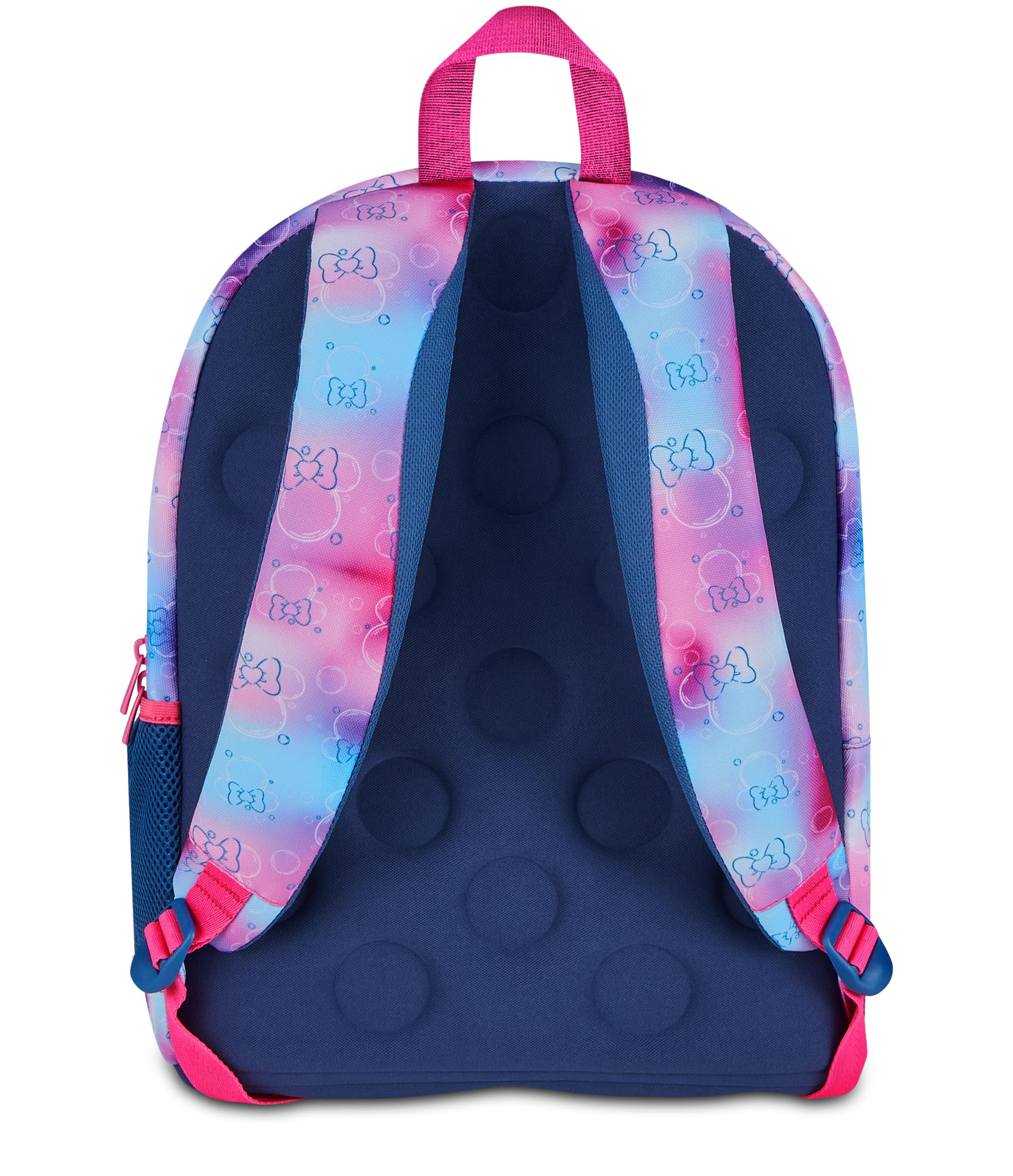 Seven Minnie Mouse Zaino Scuola Doppio Scomparto, Tasca Porta Borraccia, Tasca Porta PC, Spallacci imbottiti, Bambine e Ragazze, rosa/blu
