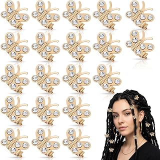 20 Pcs Butterfly Clips for Hair Mini Gold Crystal Butterfly Hair Clips | Small Hair Clips Rhinestone Tiny Hair Barrettes for Women Girls Mini Claw Clips Small Hair Pins for Wedding Bridal Prom Party