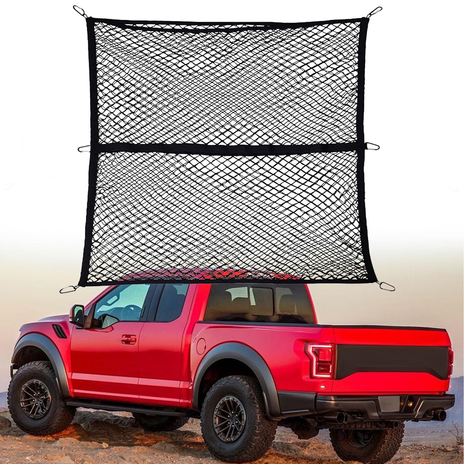 Filet De Chargement Très Élastique Filet Élastique Renforcé pour Transport | Accessoires Hayon Et Bâche Pour Transport Extérieur Camping Car RV Course