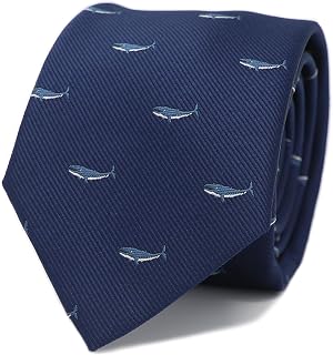 Animal Pattern Necktie With Gift Box Sea Animal Pattern Tie Father's Day Birthday Gift Tie