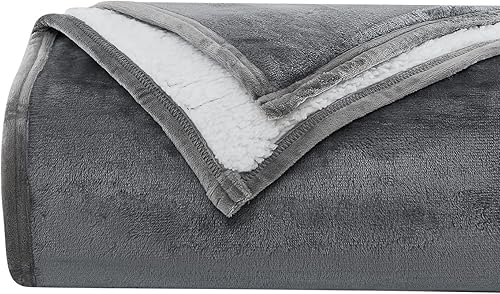 Vista 9 de Southshore Fine Living, Inc. Manta reversible de forro polar Sherpa para cama o sofá, manta ultrasuave y acogedora, lavable a máquina, súper suave
