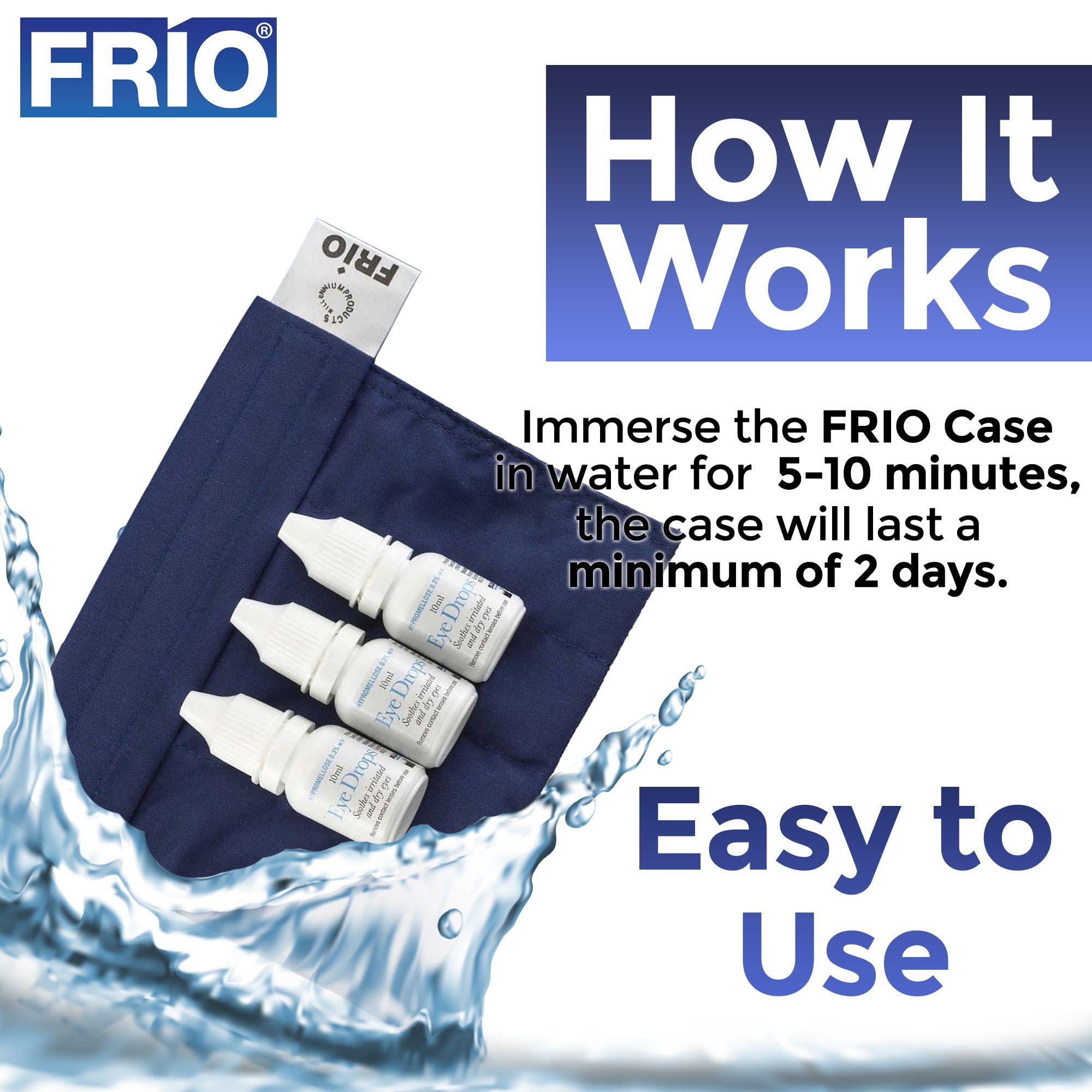 Frio Cooling Wallet - EYE DROP WALLET - BLUE-Keep eye drop medication cool up to 45 hours without EVER needing refrigeration! ACCEPT NO IMITATION! by FRIO