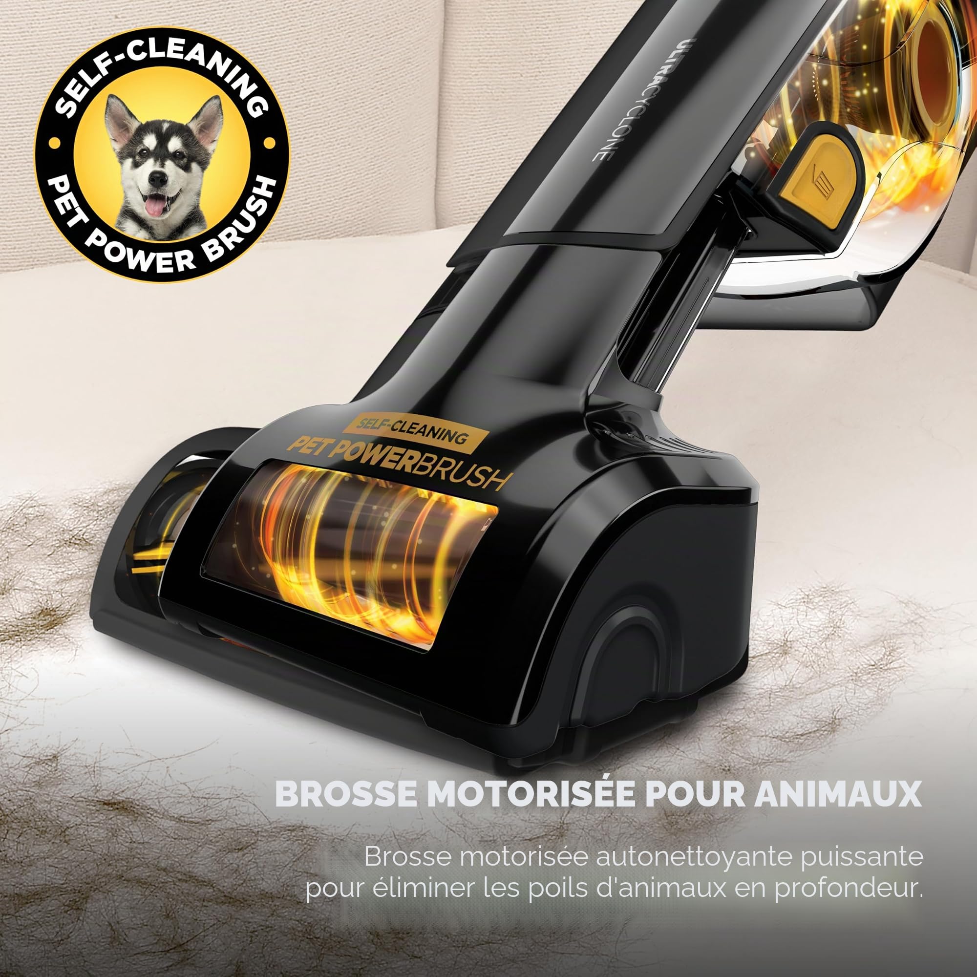 UltraCyclone Pet Pro Plus Aspirateur à main Shark sans fil, aspiration puissante, pour voiture et maison, brosse électrique suceur plat brosse à récurer