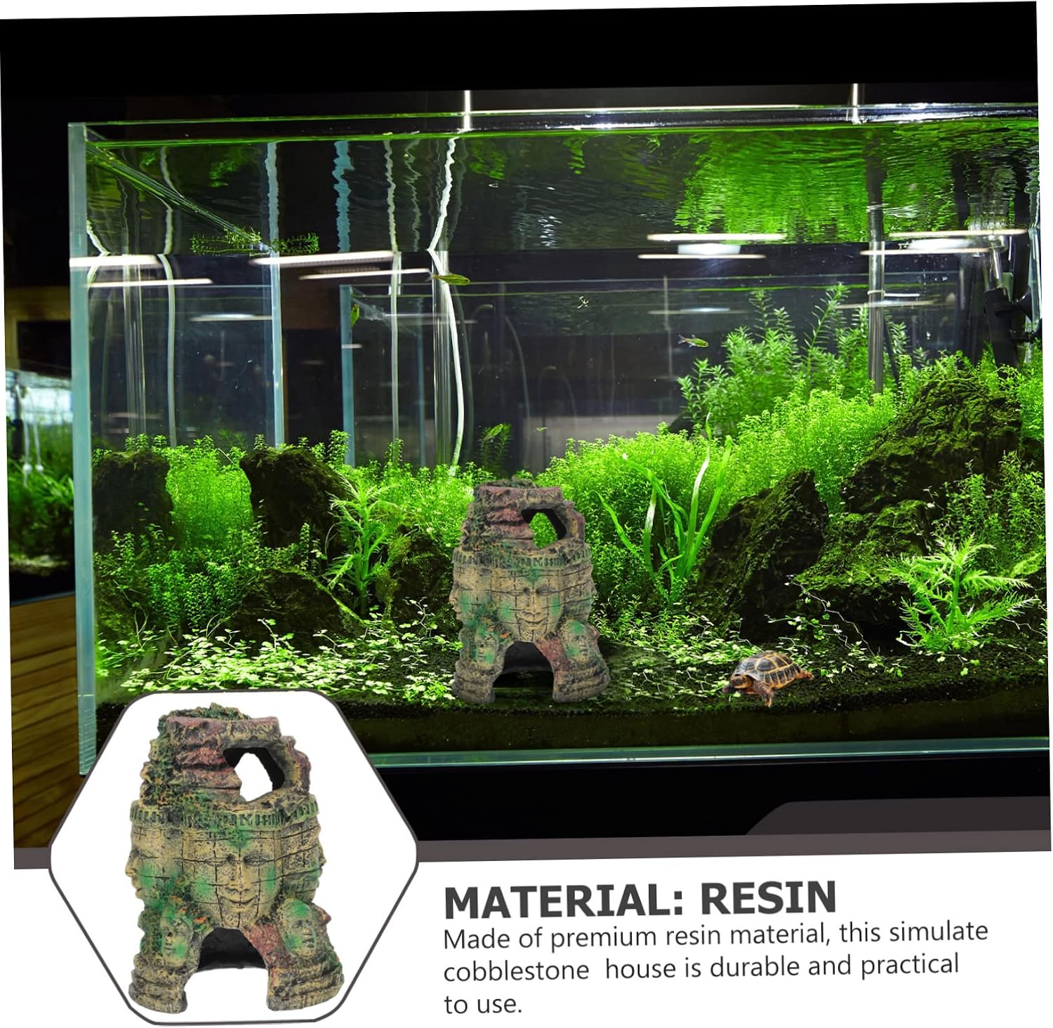 SUPVOX Vivid Reptile Cave Hideout Realistic Terrarium Decor for Lizards Spiders and Snakes Premium Design for Natural Habitat Aesthetic for Reptile Tanks and Aquariums