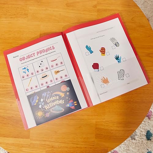 Miniatura 7 de ECR4Kids Carpeta de comunicación para padres y profesores de 2 bolsillos, suministros escolares, color rojo, 36 piezas