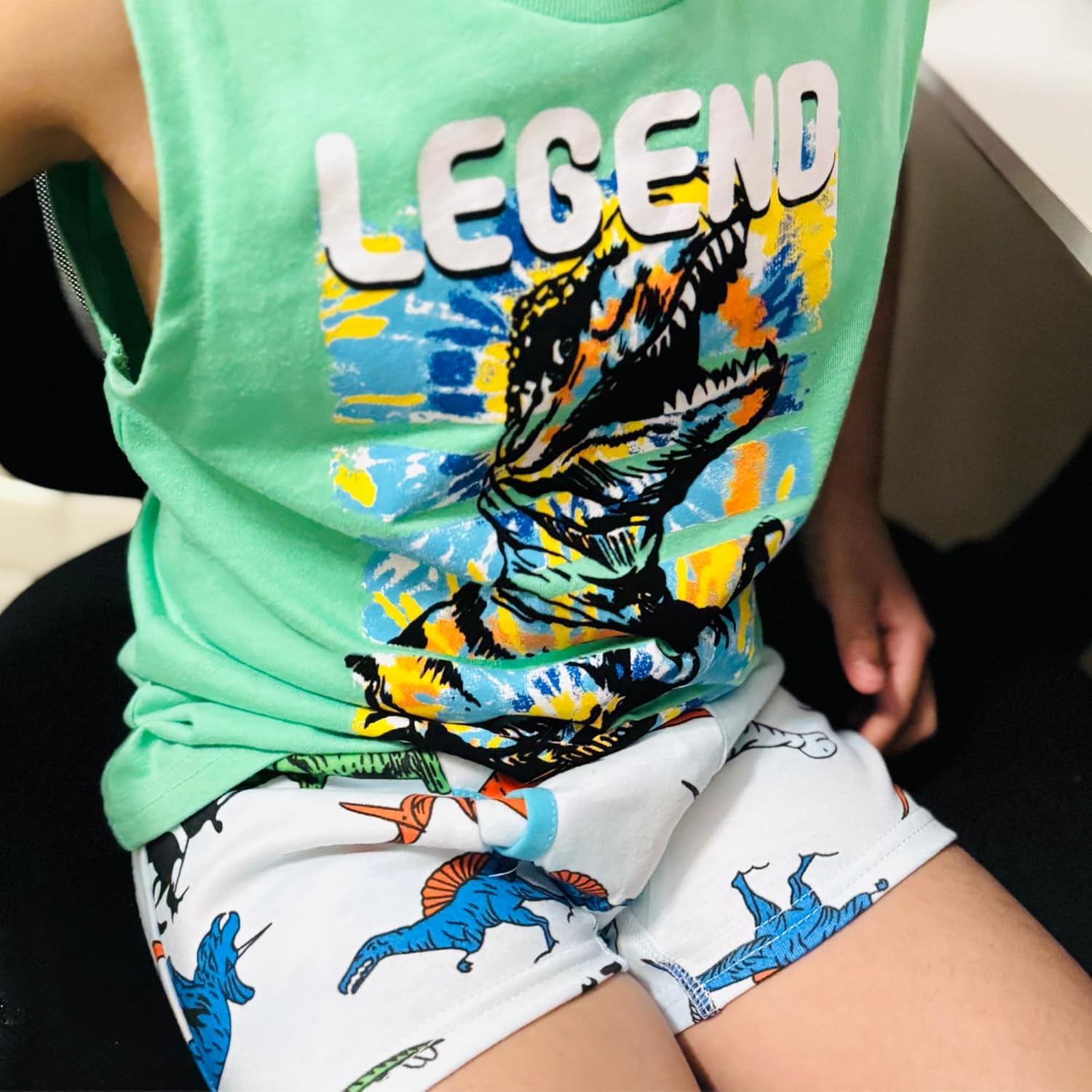 BIG ELEPHANT Boys' Boxer Briefs 10-Pack, Toddler 100% Cotton Dinosaur Print Underwear, Soft and Breathable, Sizes 3T-9Y - Image 2