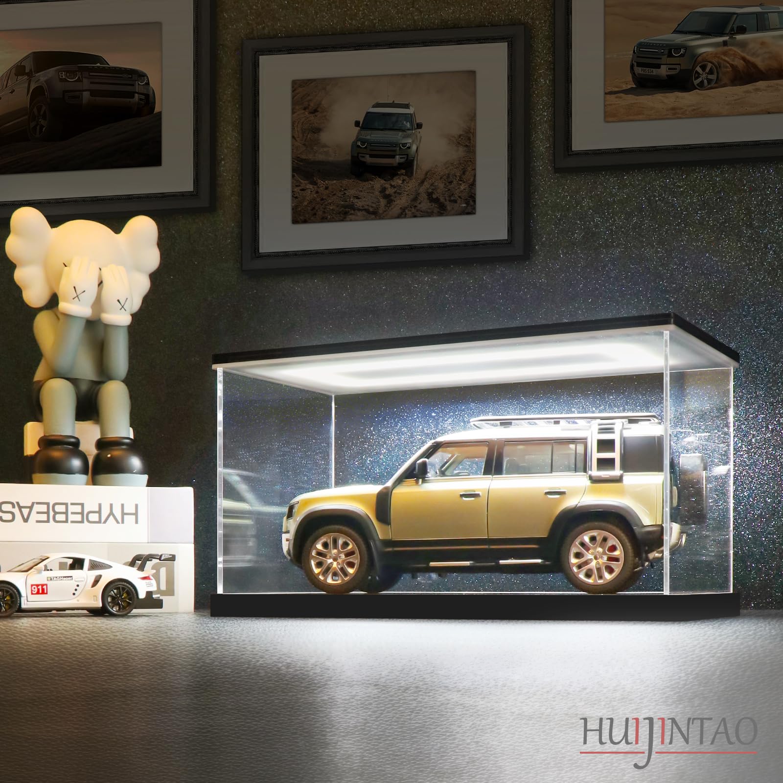 Acryl Vitrine / Schaukasten / Display Case / Acryl Box für Modellautos, Figuren | mit LED Beleuchtung (30x20x15 cm)