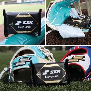 SSK Baseball Glove Wipes - Glove Maintenance Leather Cleaner