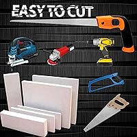 Vista 6 de Tabla aislante de fibra de cerámica, 1 x 12 x 24 pulgadas, clasificación 2300F, tablero aislante ignífugo para estufas de madera, chimeneas, hornos